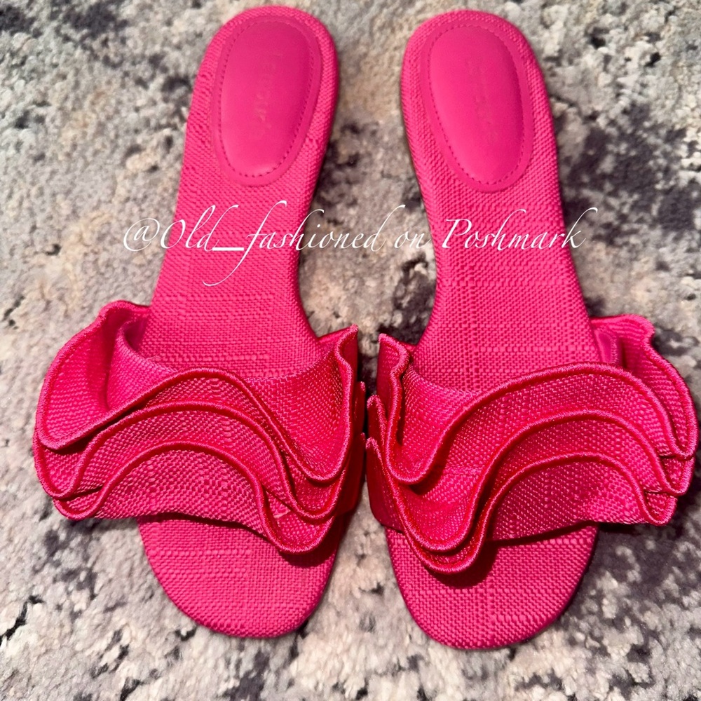 LARROUDÉ Ivy Ruffle Slide Sandals - Picture 9 of 14